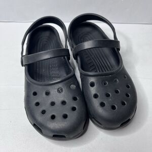 Crocs Shayna Womens Black Mary Janes Slingback Flats  Shoes  Womens Size 6